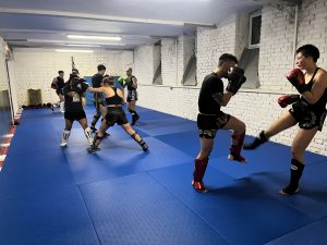 Muay Thai Sparring im Training in Wien