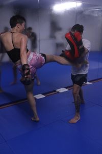 Muay Thai Techniktraining im Gym in Wien